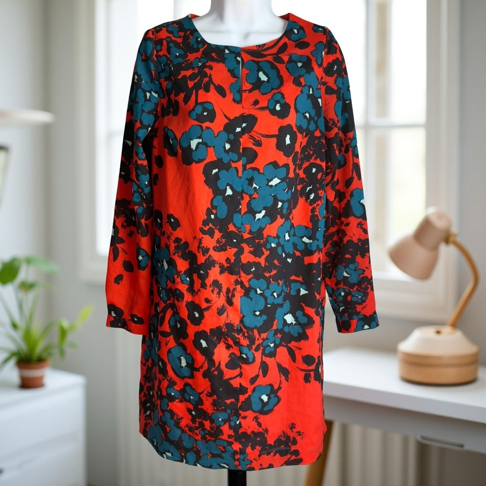 The Limited Floral Bold Print Chiffon Longsleeve Dress Size Small